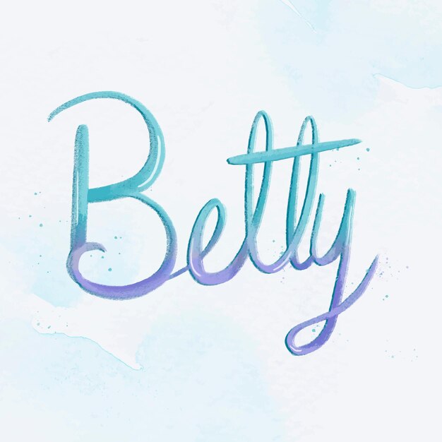 Betty dos fuentes de letras de colores vectoriales