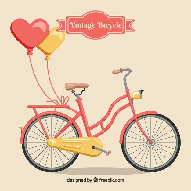 Bicicleta colorida con globos