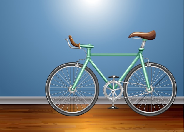Bicicleta vintage en la habitación
