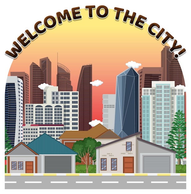 Bienvenido al vector de la ciudad.