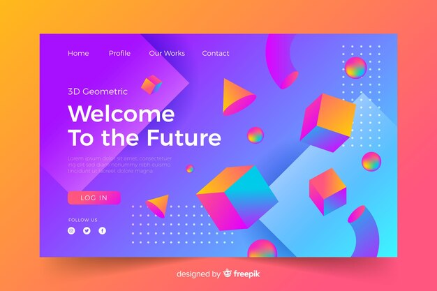 Bienvenido a la futura página de aterrizaje 3d