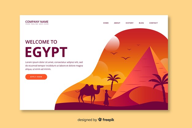 Bienvenido a la página de destino de egipto