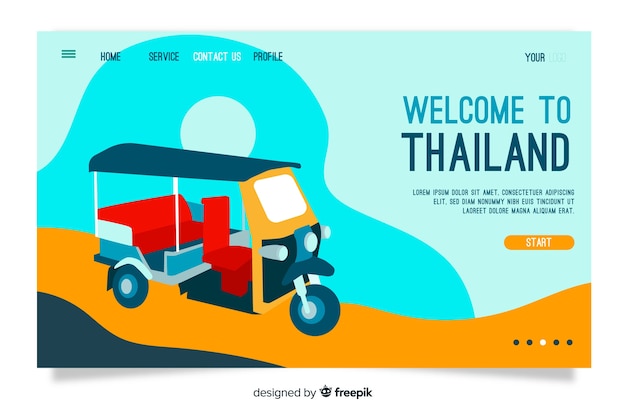 Bienvenido a la página de destino de tailandia