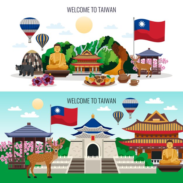 Bienvenido a Taiwan banners