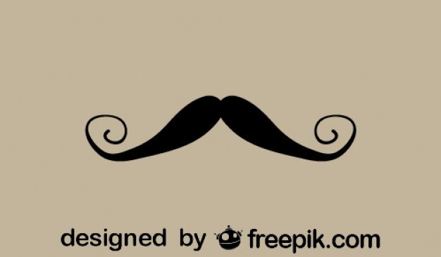 Bigote elegante retro