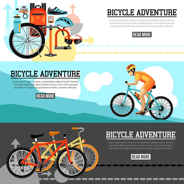 Biking Adventure Banners horizontales