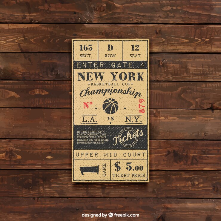 Vector gratuito billete retro