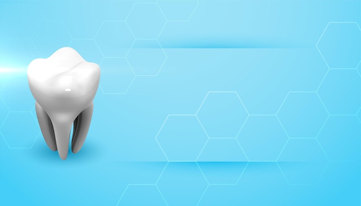 Vector gratuito biotecnología de la atención dental antecedentes médicos con espacio de texto