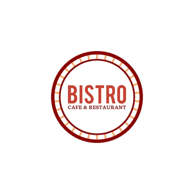 Bistro café y restaurante logo vector