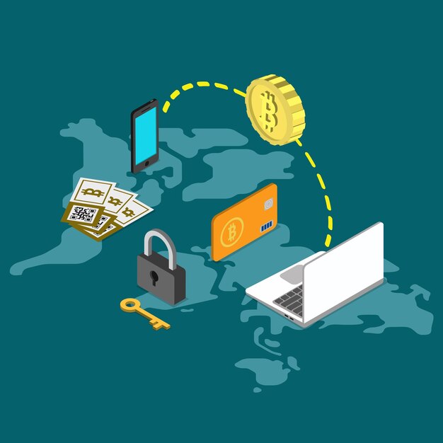 Bitcoin pago seguro en todo el mundo transferencia de dinero plana
