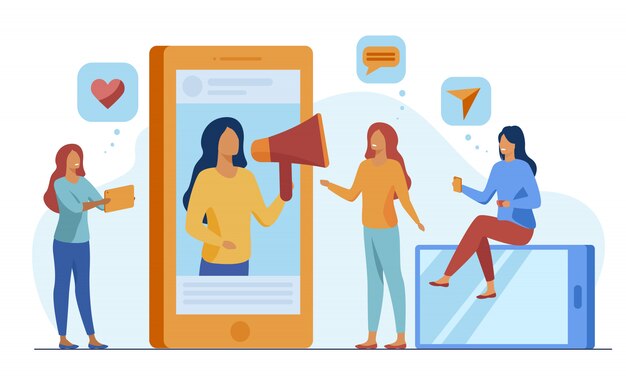 Blogger promocionando producto o servicio en redes sociales