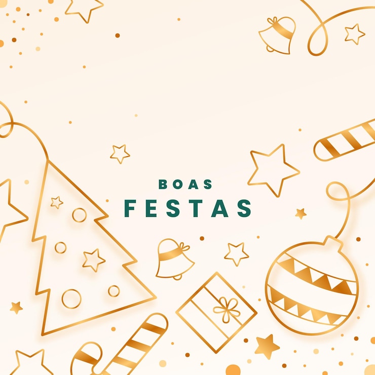 Vector gratuito boas de oro festas