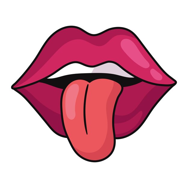 boca arte pop lengua fuera