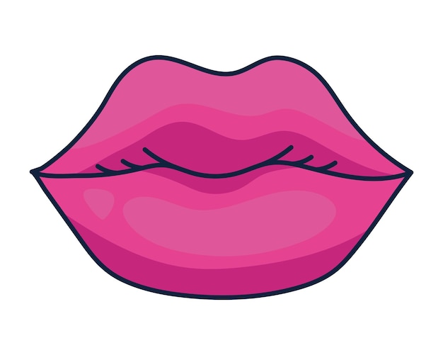 boca de estilo pop de los años noventa