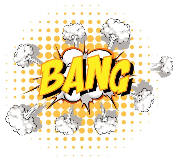 Bocadillo de diálogo cómico con texto bang
