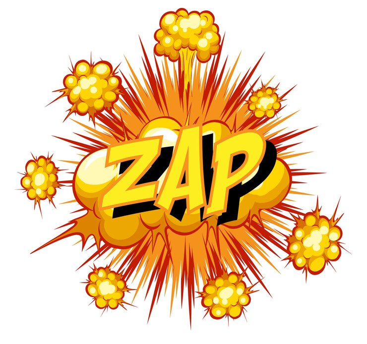 Vector gratuito bocadillo de diálogo cómico con texto zap