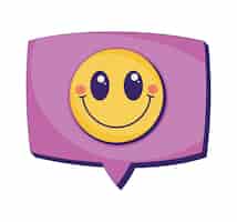 Vector gratuito bocadillo de diálogo con emoji