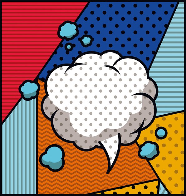 Bocadillo de diálogo estilo de arte pop ilustración vectorial