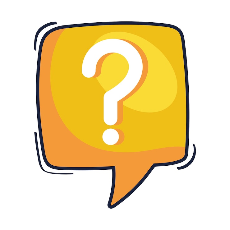 Vector gratuito bocadillo de diálogo con signo de interrogación preguntar
