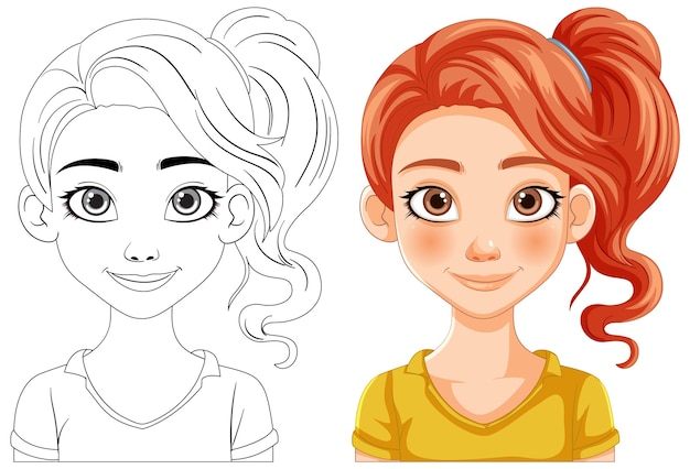 De un boceto a una ilustración colorida