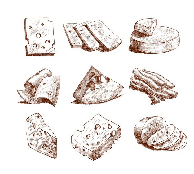 Boceto de queso colección