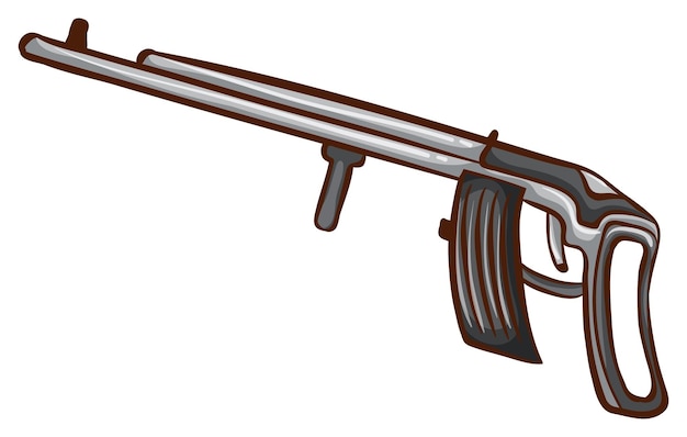 Un boceto simple de un arma de soldados.