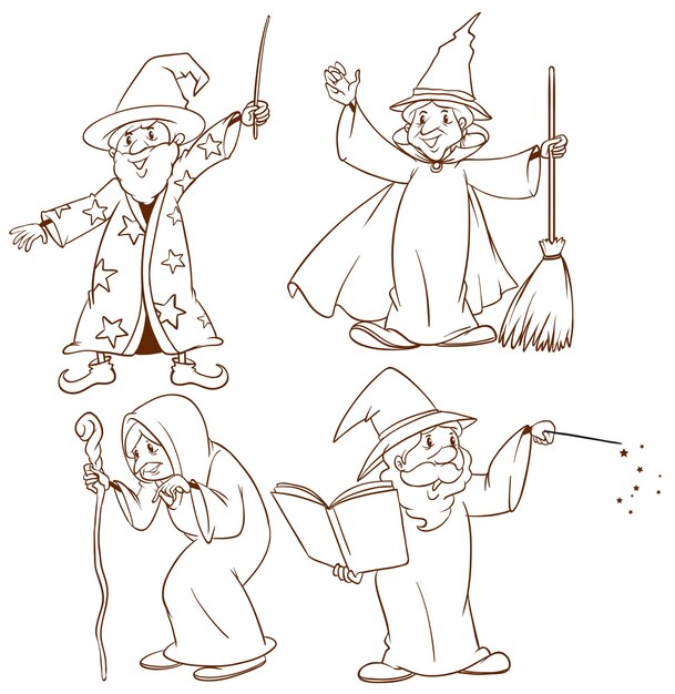 bocetos de magos