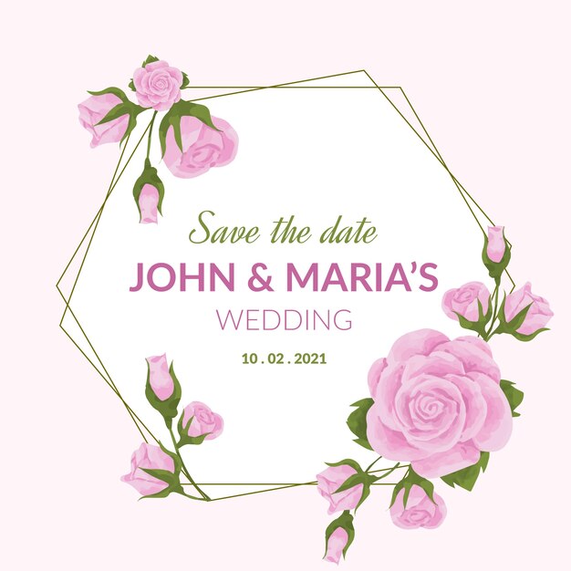 Boda marco floral dorado violeta flores