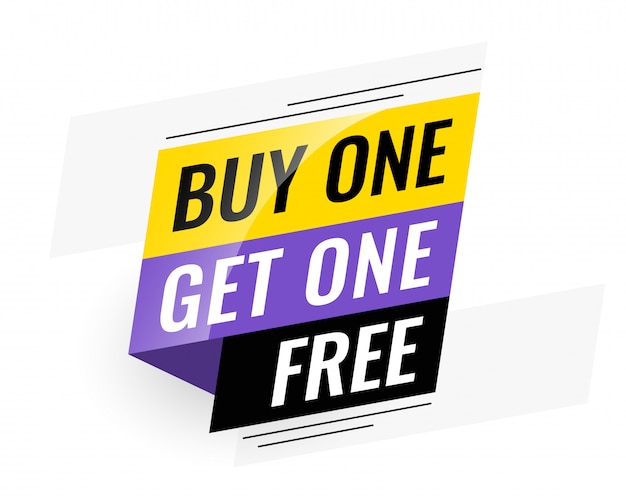 Bogo (compre uno y llévese uno) banner de venta libre