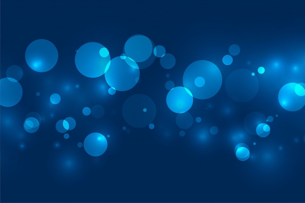Bokeh azul mágico brillo luces de fondo