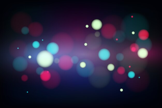 Bokeh efecto de luces sobre fondo oscuro