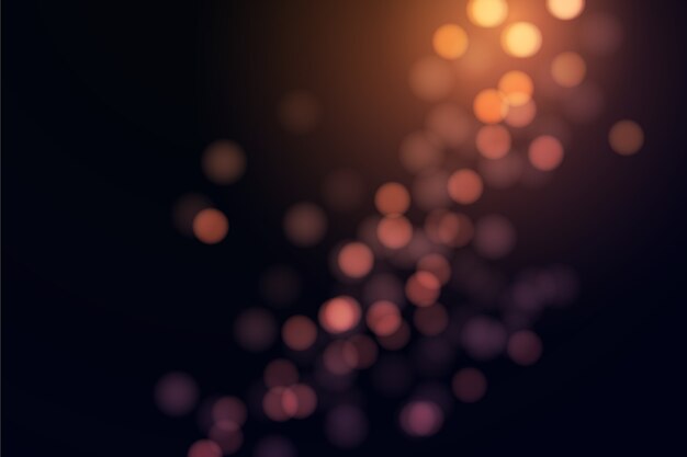 Bokeh efecto de luces sobre fondo oscuro