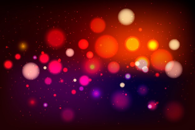 Bokeh efecto de luces sobre fondo oscuro