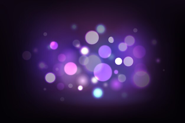 Bokeh efecto de luces sobre fondo oscuro