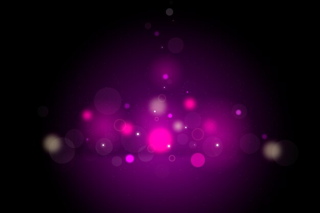 Bokeh efecto de luces sobre fondo oscuro