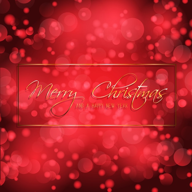 Bokeh enciende fondo de Navidad y año nuevo
