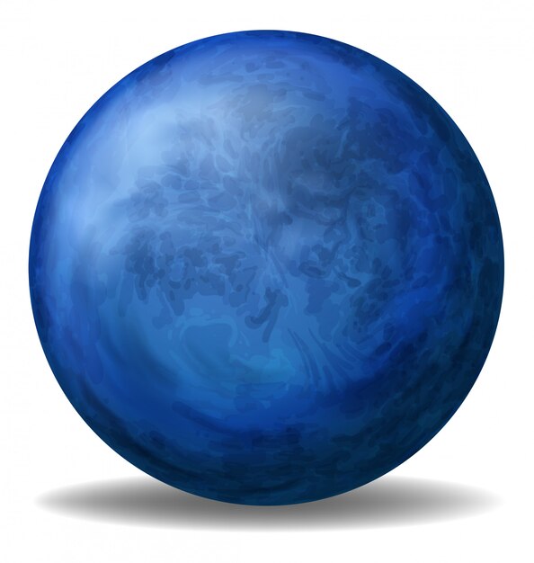 Una bola azul