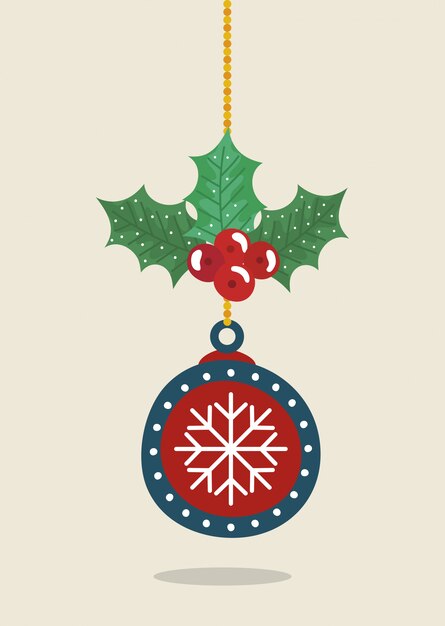 Bola colgante de feliz decoración navideña
