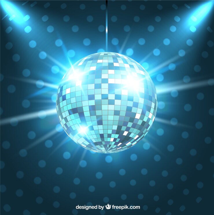Vector gratuito bola de discoteca brillante