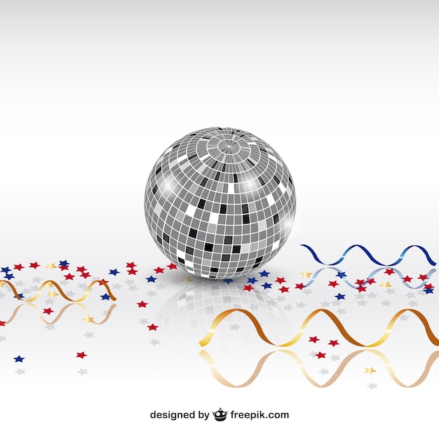 Vector gratuito bola de discoteca realista