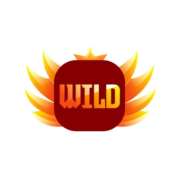Una bola de fuego con la palabra salvaje