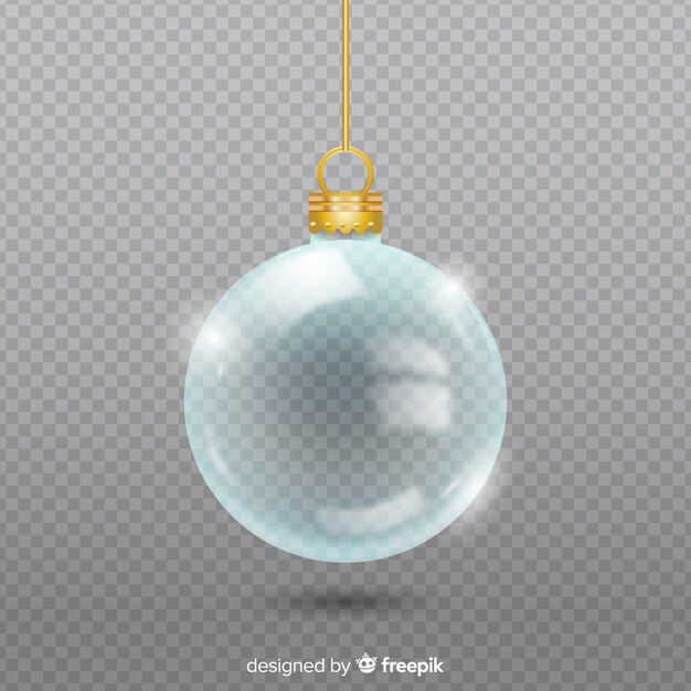 Bola de navidad de cristal transparente