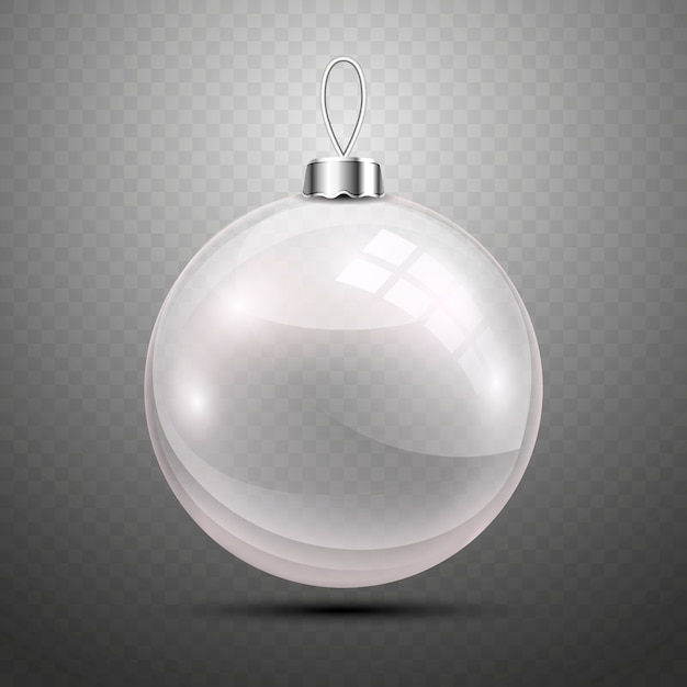 Bola de Navidad sobre un fondo transparente