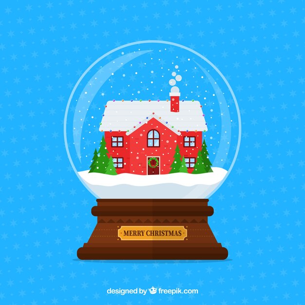 Bola de nieve decorativa navideña