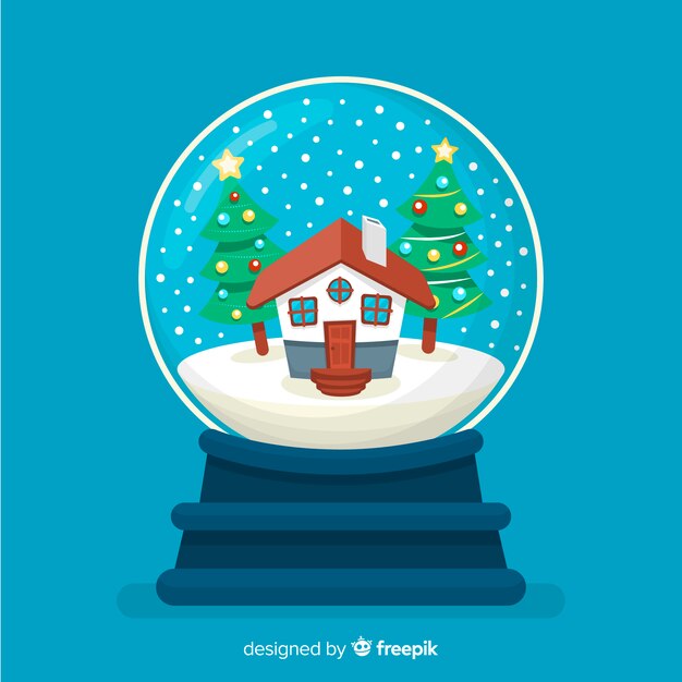 Bola de nieve de navidad decorativa