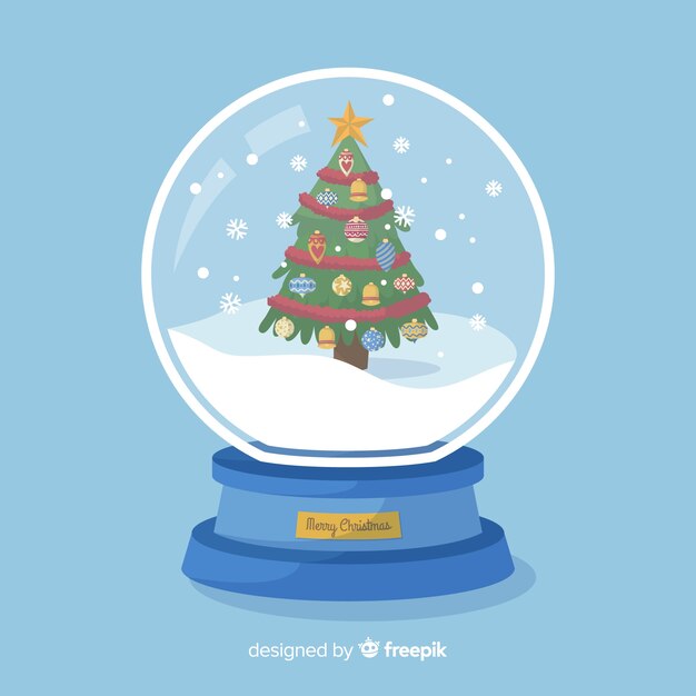 Bola de nieve de navidad decorativa