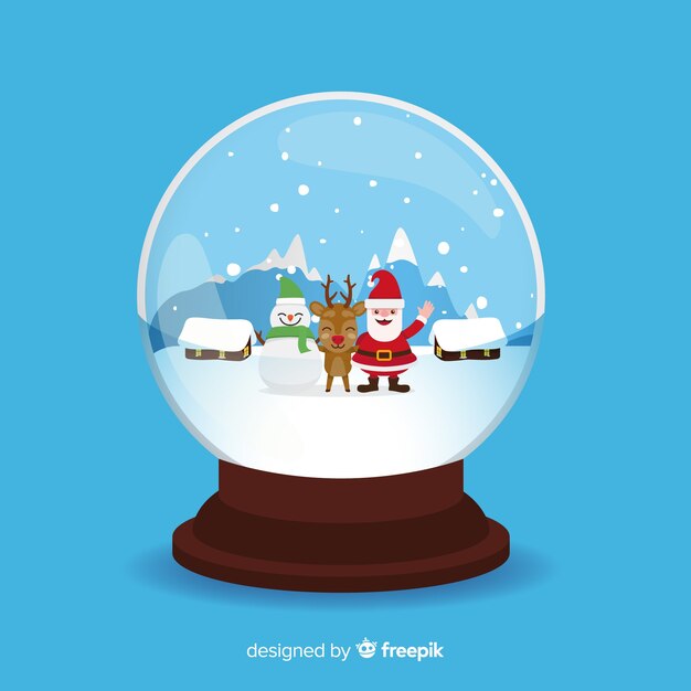 Bola de nieve de navidad decorativa