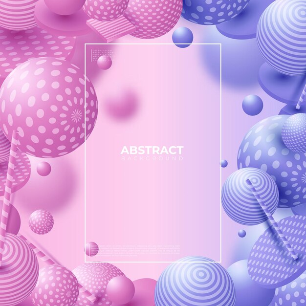 Bolas decorativas multicolores. Ilustración de vector abstracto.