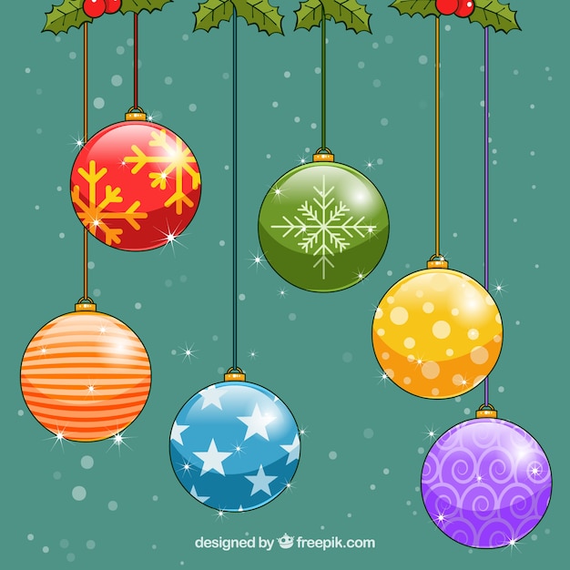bolas de navidad de colores