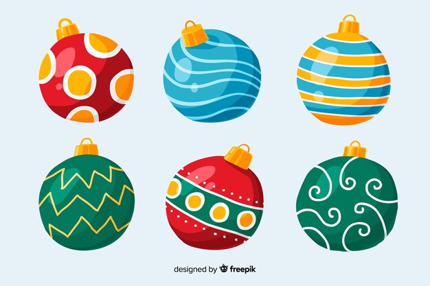 Bolas de navidad dibujadas a mano